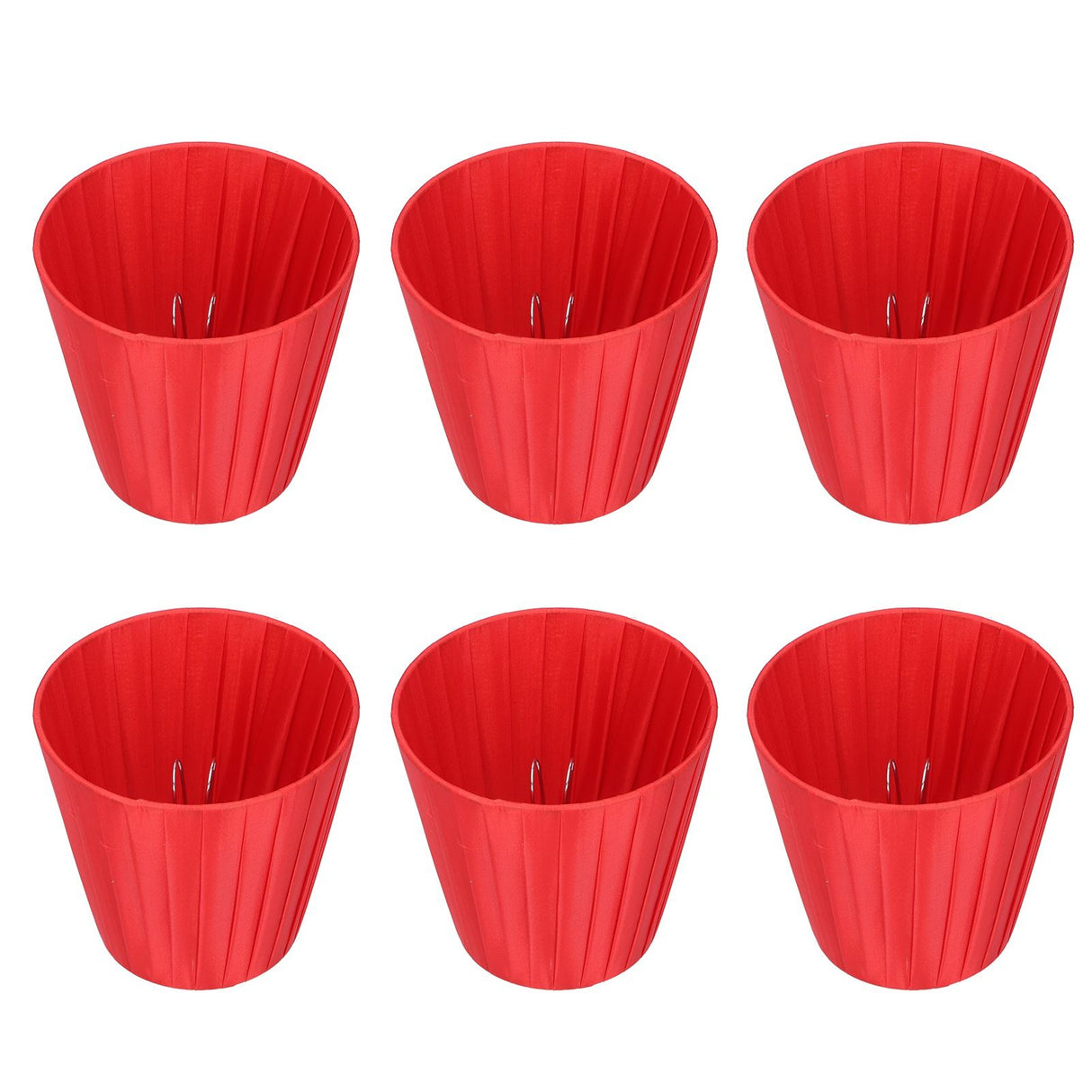 6Pcs Lampshade Modern Fabric Table Lamp Cover for Crystal Chandelier Wall Light Red