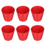 6Pcs Lampshade Modern Fabric Table Lamp Cover for Crystal Chandelier Wall Light Red