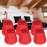 6Pcs Lampshade Modern Fabric Table Lamp Cover for Crystal Chandelier Wall Light Red - Extra Image