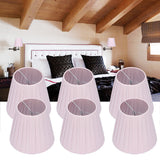 6pcs Chandelier Cloth Lampshade Wall Lamp Clip On Cover Shades Modern Simple Decoration for Home - Extra Image
