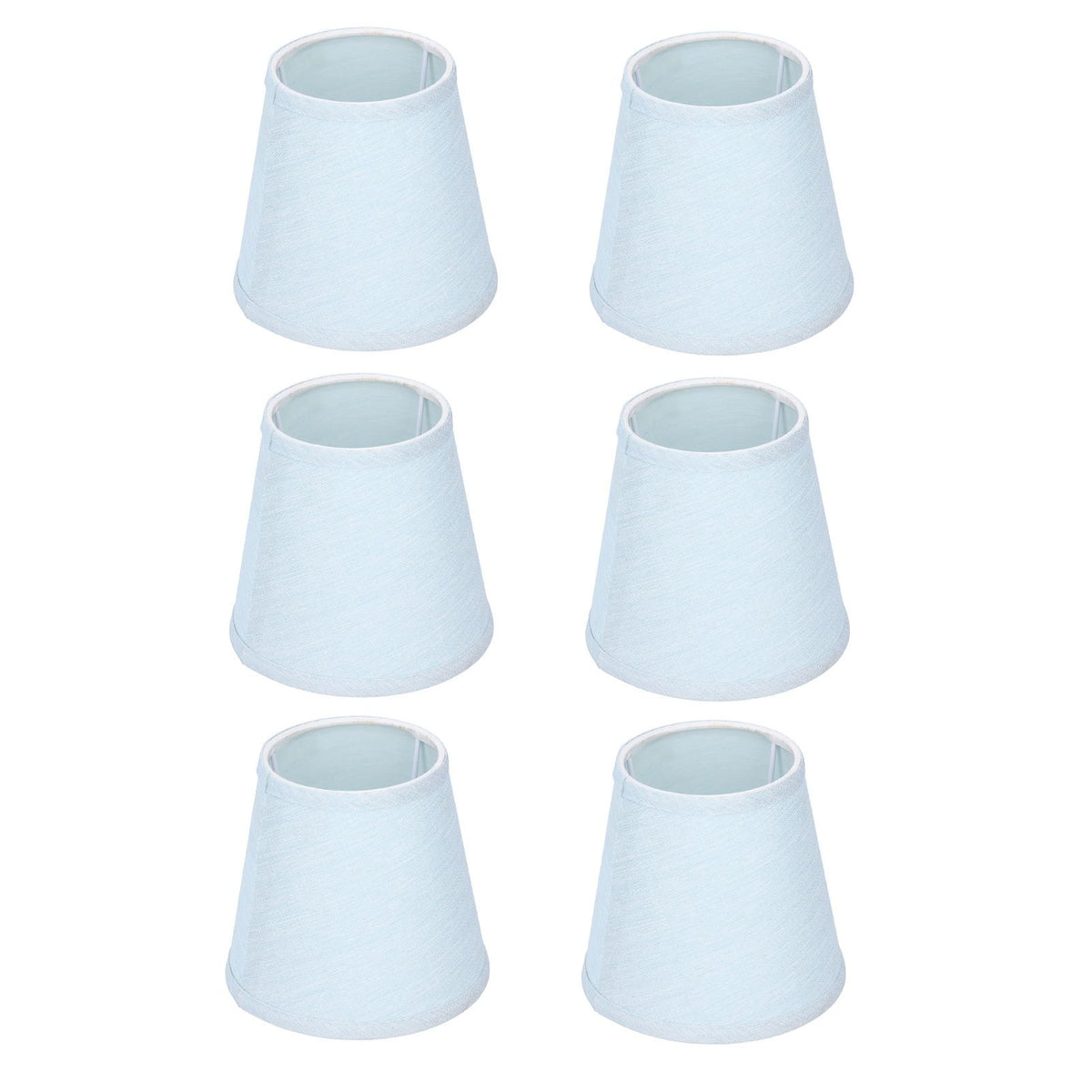 6pcs Sky Blue Cloth Lampshade Wall Lamp Cover Shades Modern Simple Decoration for E14 Screw Chandelier