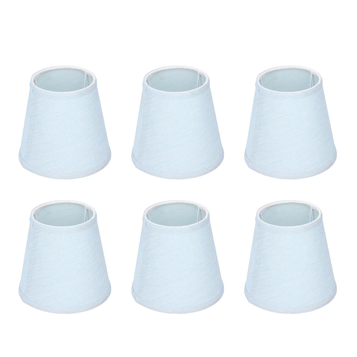 6pcs Sky Blue Cloth Lampshade Wall Lamp Cover Shades Modern Simple Decoration for E14 Screw Chandelier