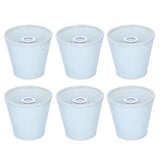 6pcs Sky Blue Cloth Lampshade Wall Lamp Cover Shades Modern Simple Decoration for E14 Screw Chandelier - Top-Down View