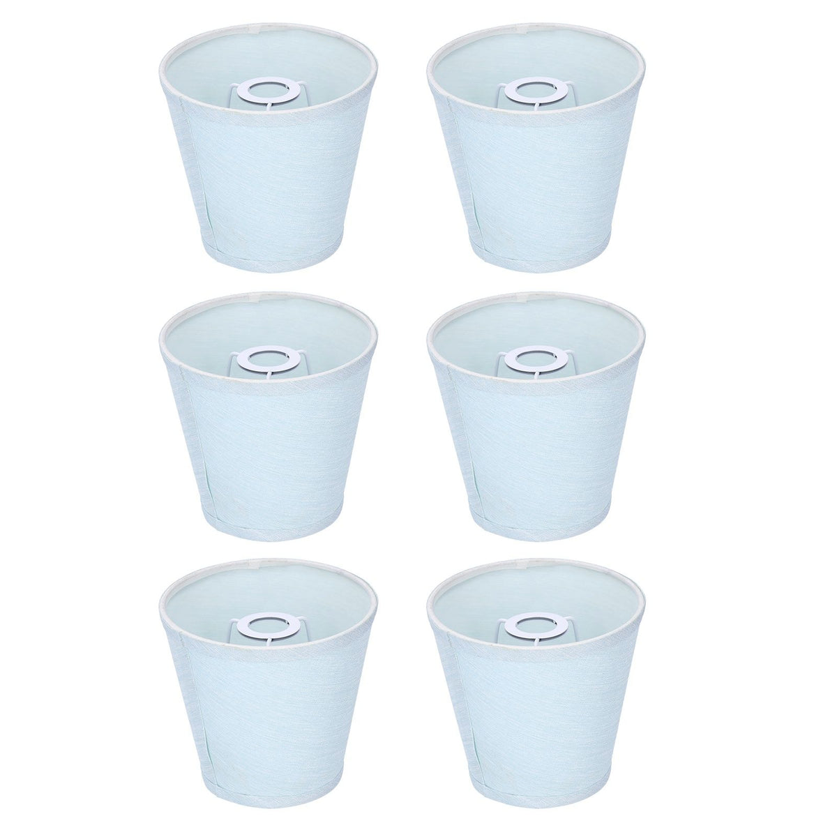 6pcs Sky Blue Cloth Lampshade Wall Lamp Cover Shades Modern Simple Decoration for E14 Screw Chandelier
