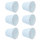 6pcs Sky Blue Cloth Lampshade Wall Lamp Cover Shades Modern Simple Decoration for E14 Screw Chandelier - Rear View