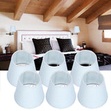 6pcs Sky Blue Cloth Lampshade Wall Lamp Cover Shades Modern Simple Decoration for E14 Screw Chandelier - Extra Image