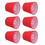 6Pcs Lampshade Modern Simple Cloth Art Inner Film Pendant Wall Light Shade Cover for Lamps E14 - Top-Down View