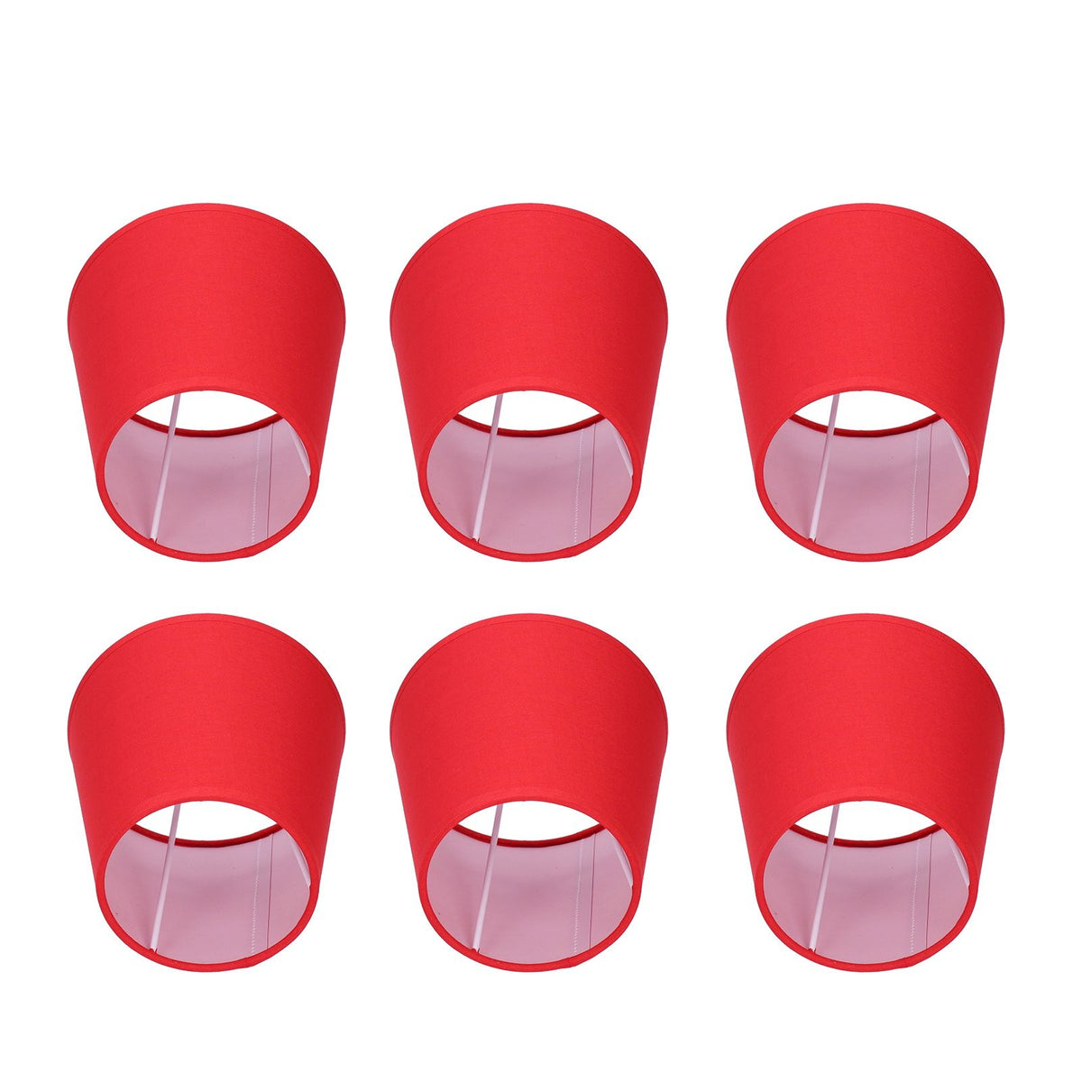 6Pcs Lampshade Modern Simple Cloth Art Inner Film Pendant Wall Light Shade Cover for Lamps E14
