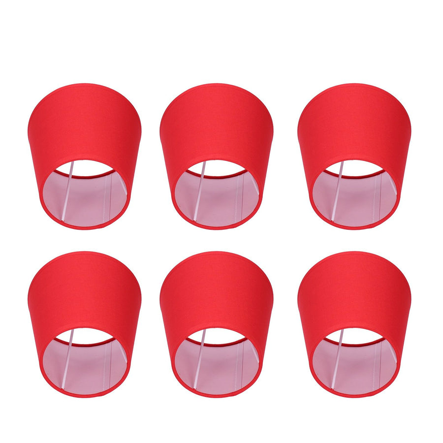 6Pcs Lampshade Modern Simple Cloth Art Inner Film Pendant Wall Light Shade Cover for Lamps E14
