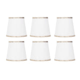 6Pcs European Style Lampshade Cover for Chandelier Wall Light W/E14 Interface Lamp Base Round Mouth Mount - Side View