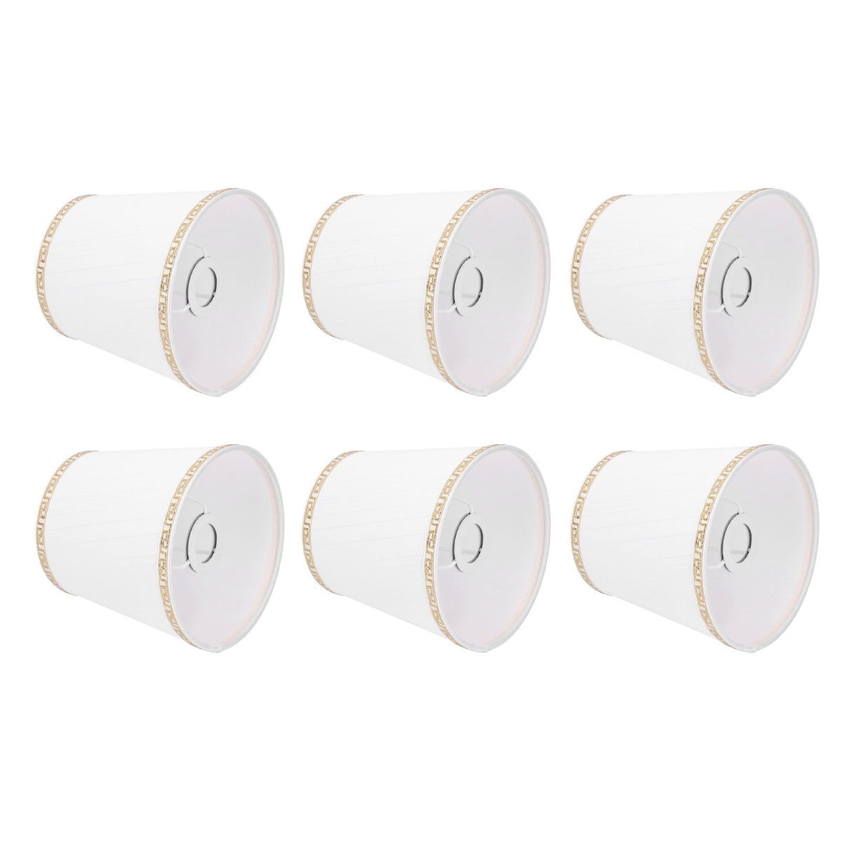 6Pcs European Style Lampshade Cover for Chandelier Wall Light W/E14 Interface Lamp Base Round Mouth Mount