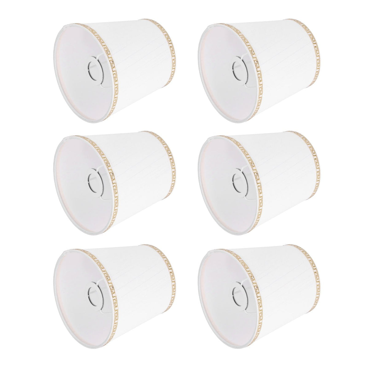 6Pcs European Style Lampshade Cover for Chandelier Wall Light W/E14 Interface Lamp Base Round Mouth Mount