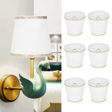 6Pcs European Style Lampshade Cover for Chandelier Wall Light W/E14 Interface Lamp Base Round Mouth Mount