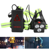LED Night Running Lights USB Charging Chest Lamp Safety Warning Light for Outdoor Camping Hiking