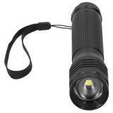 Bright P8 LED Flashlight Rotating Zoomable Torch Lamp IPX5 Waterproof for Outdoor Camping Hiking Emergency - Side View