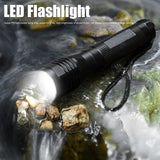 Bright P8 LED Flashlight Rotating Zoomable Torch Lamp IPX5 Waterproof for Outdoor Camping Hiking Emergency