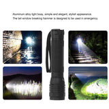 Bright P8 LED Flashlight Rotating Zoomable Torch Lamp IPX5 Waterproof for Outdoor Camping Hiking Emergency
