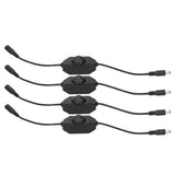 4Pcs 12V LED Brightness Dimmer Lamp Stepless Dimming Knob Controller Accessory Black - Front View