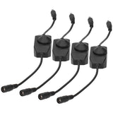 4Pcs 12V LED Brightness Dimmer Lamp Stepless Dimming Knob Controller Accessory Black - Close-Up Angle