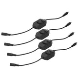 4Pcs 12V LED Brightness Dimmer Lamp Stepless Dimming Knob Controller Accessory Black