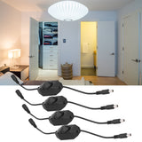 4Pcs 12V LED Brightness Dimmer Lamp Stepless Dimming Knob Controller Accessory Black