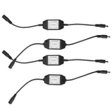 4Pcs 12V LED Brightness Dimmer Lamp Stepless Dimming Knob Controller Accessory Black
