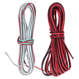 RGB Extension Connector Wire LED Strip Cable Connecting Cord 2Pin 3Pin Interface Lighting Parts - Top-Down View
