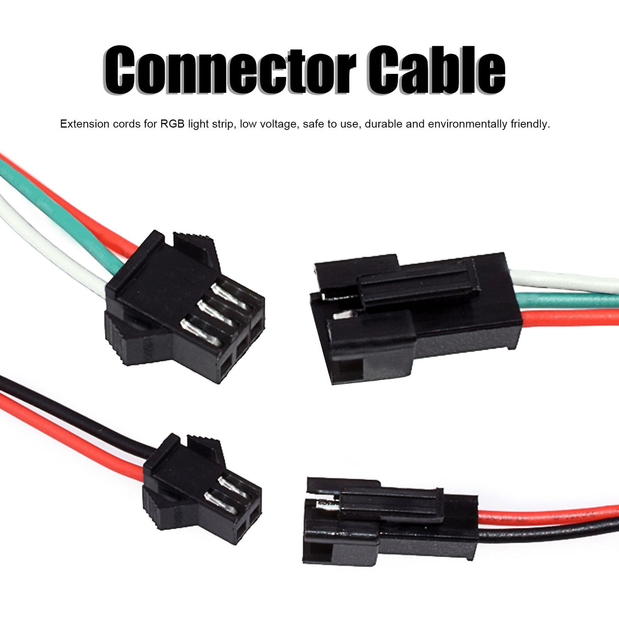 RGB Extension Connector Wire LED Strip Cable Connecting Cord 2Pin 3Pin Interface Lighting Parts