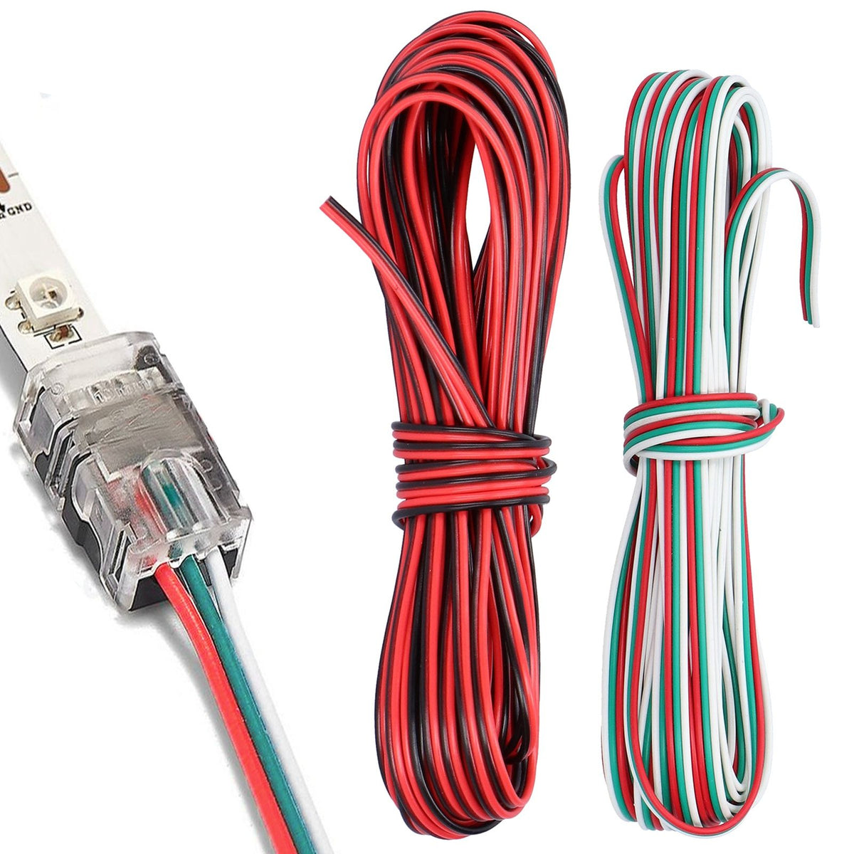 RGB Extension Connector Wire LED Strip Cable Connecting Cord 2Pin 3Pin Interface Lighting Parts