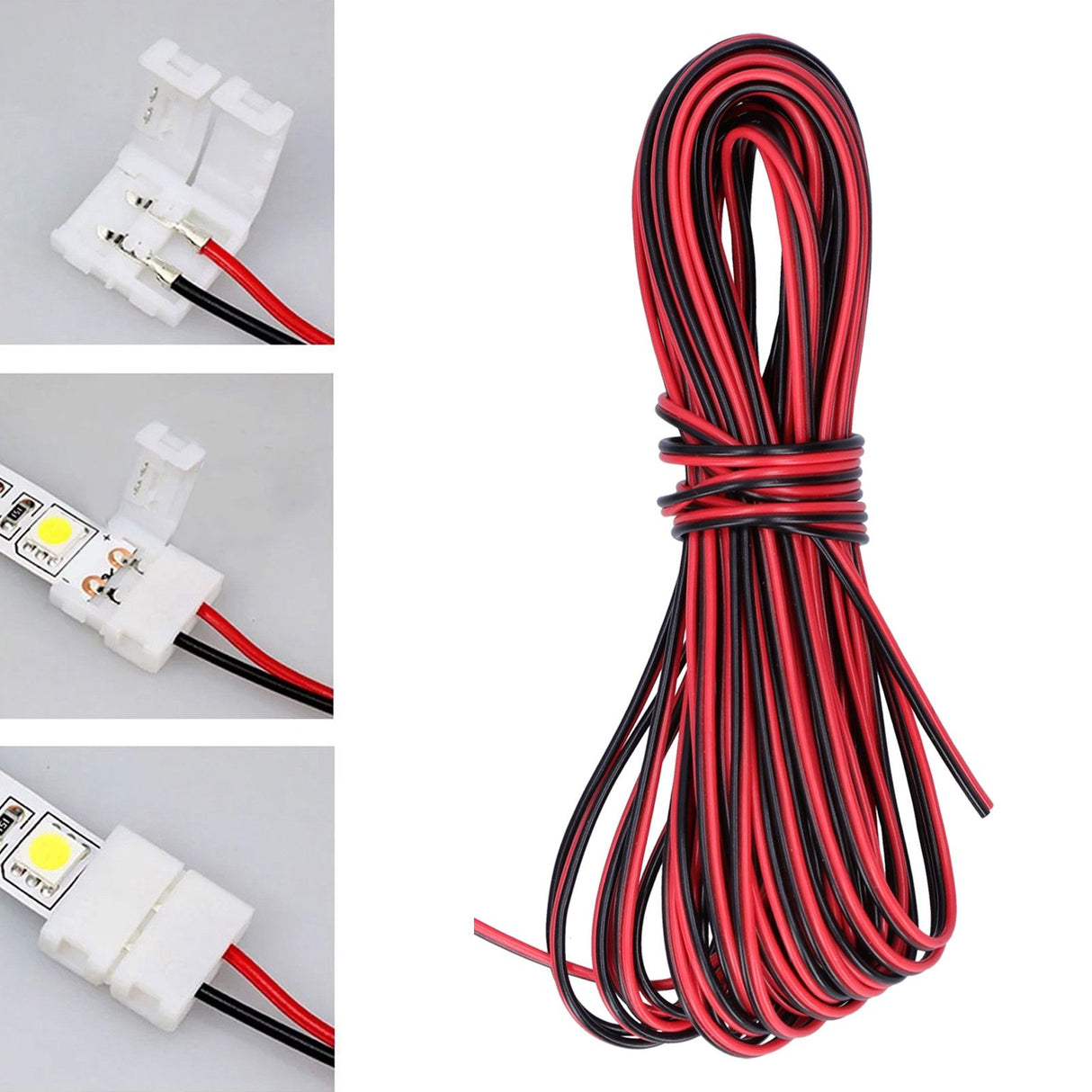 RGB Extension Connector Wire LED Strip Cable Connecting Cord 2Pin 3Pin Interface Lighting Parts