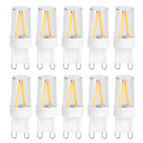 10Pcs G9 Base LED Light Bulbs 1.5W AC110V Bi‑Pin Bulb for Chandelier Ceiling Light Wall Lamp