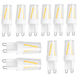 10Pcs G9 Base LED Light Bulbs 1.5W AC110V Bi‑Pin Bulb for Chandelier Ceiling Light Wall Lamp