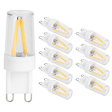 10Pcs G9 Base LED Light Bulbs 1.5W AC110V Bi‑Pin Bulb for Chandelier Ceiling Light Wall Lamp