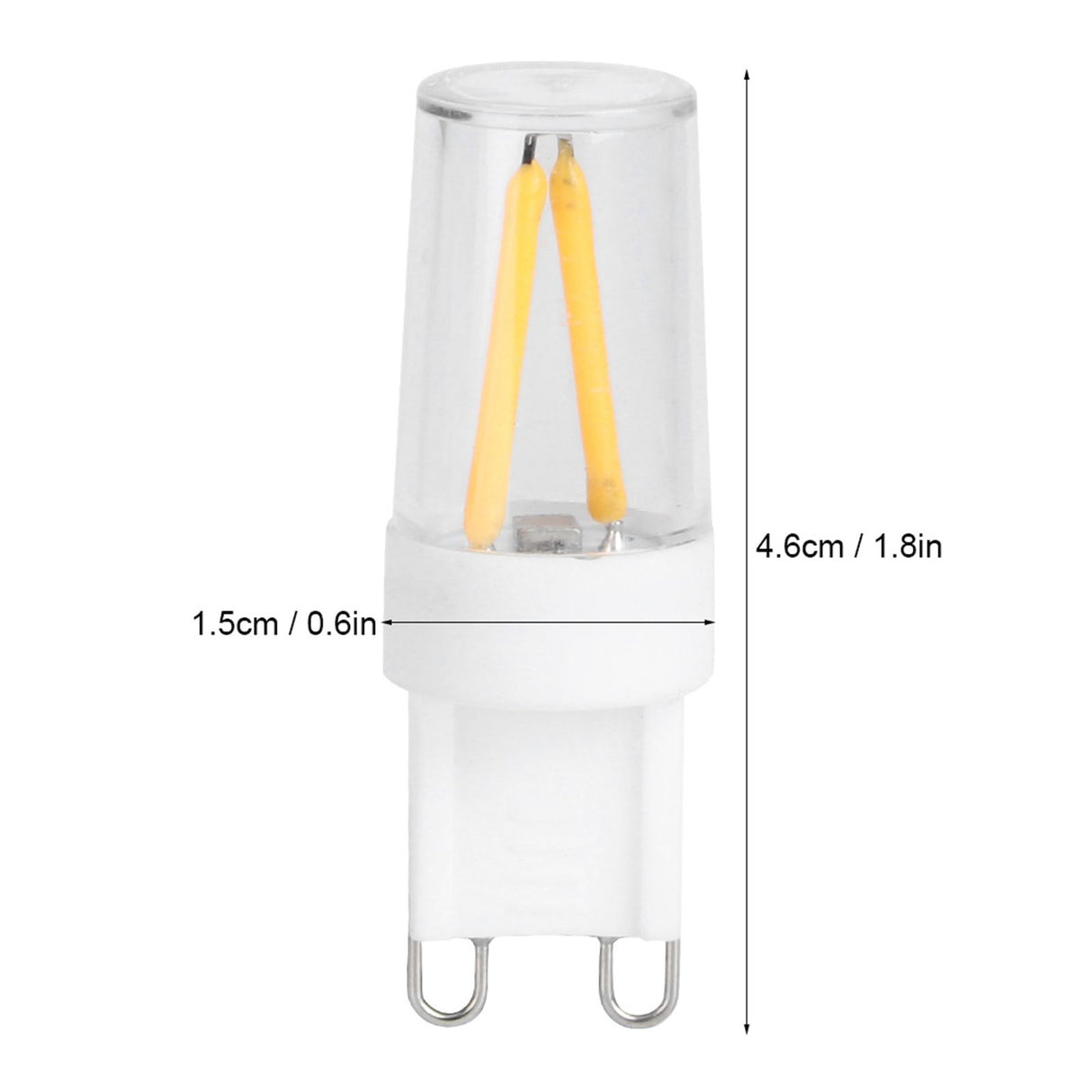 10Pcs G9 Base LED Light Bulbs 1.5W AC110V Bi‑Pin Bulb for Chandelier Ceiling Light Wall Lamp