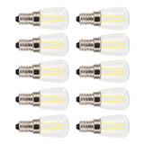 10PCS Mini Dimmable E14 LED Light Bulb 1.5W AC 110V for Chandelier Wall Lamp Home Lighting - Top-Down View