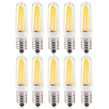 10Pcs 3W Small Bulb E14 Base Warm White Home Lighting Bulb for Chandelier Ceiling Light