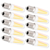 10Pcs 3W Small Bulb E14 Base Warm White Home Lighting Bulb for Chandelier Ceiling Light - Front View