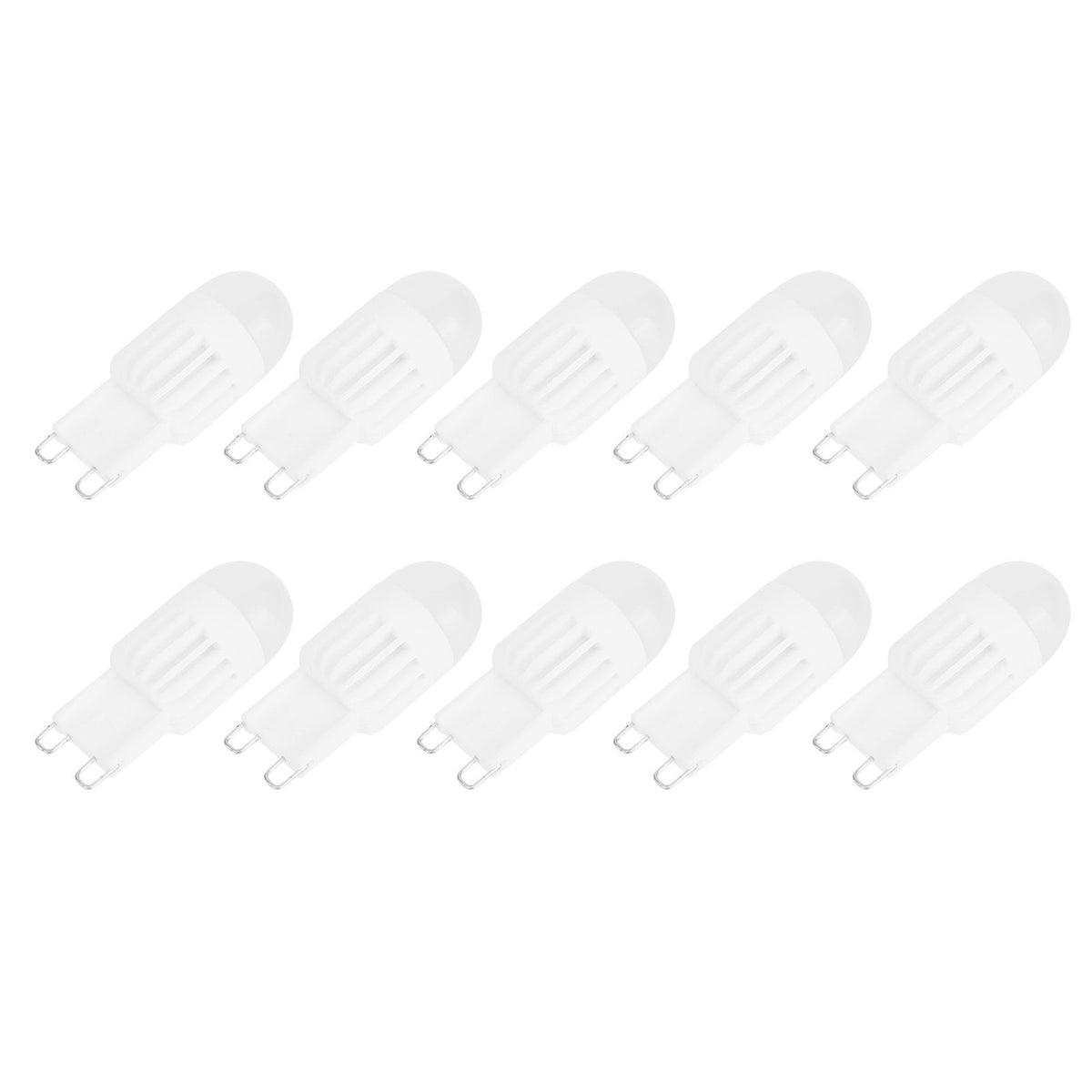 10Pcs G9 Bulbs 3W 5LED Bi Pin Light Source for Chandelier Ceiling Light Warm White 110V