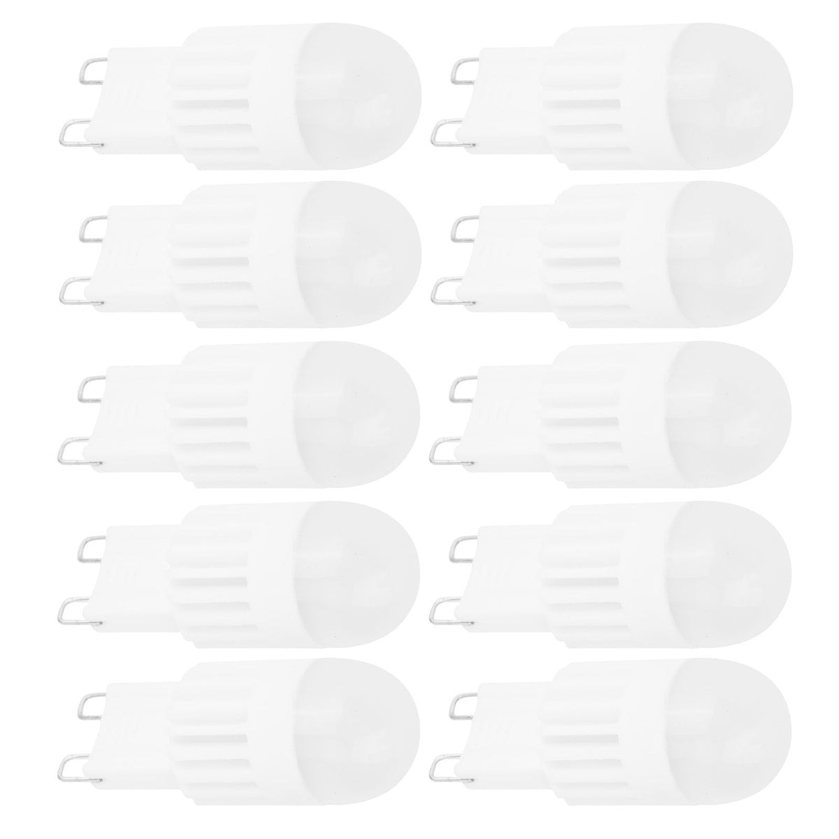 10Pcs G9 Bulbs 3W 5LED Bi Pin Light Source for Chandelier Ceiling Light Warm White 110V