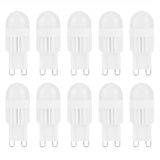 10Pcs G9 Bulbs 3W 5LED Bi Pin Light Source for Chandelier Ceiling Light Warm White 110V