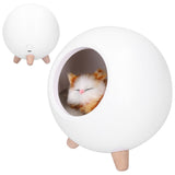 LED Night Light USB Charging Cute Pet House Touch Dimming Kid Baby Bedside Decoration Gift Lamp - Rear View