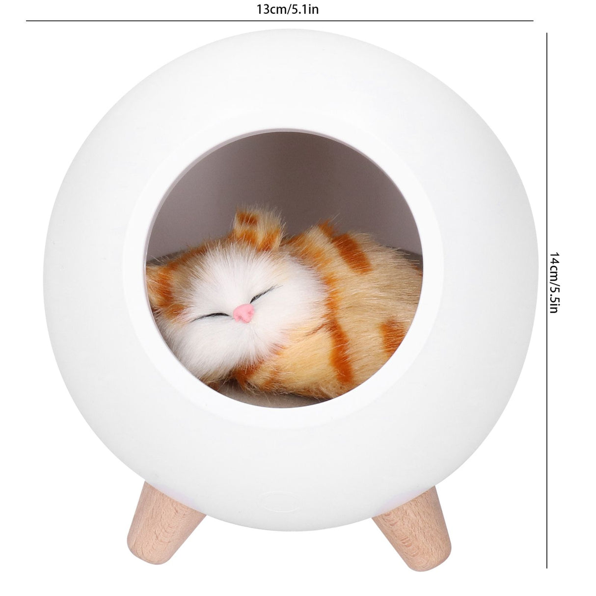 LED Night Light USB Charging Cute Pet House Touch Dimming Kid Baby Bedside Decoration Gift Lamp
