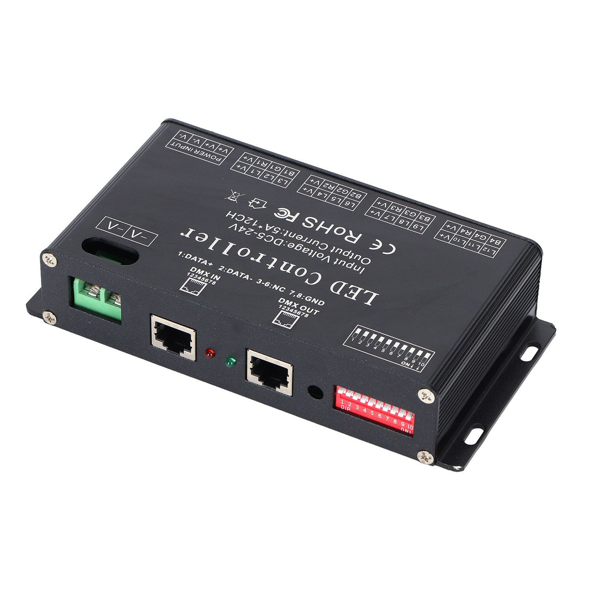 12 Channel DMX Constant Decoder RGB LED Light Strip Controller DMX512 Decoder DC5-24V