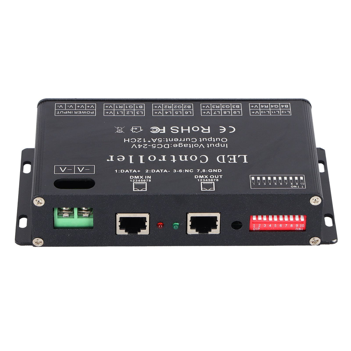 12 Channel DMX Constant Decoder RGB LED Light Strip Controller DMX512 Decoder DC5-24V