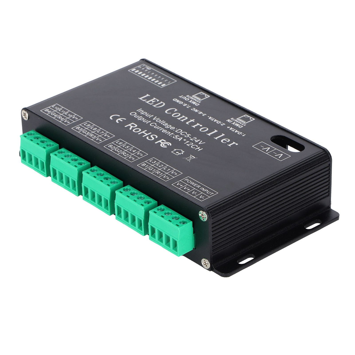 12 Channel DMX Constant Decoder RGB LED Light Strip Controller DMX512 Decoder DC5-24V