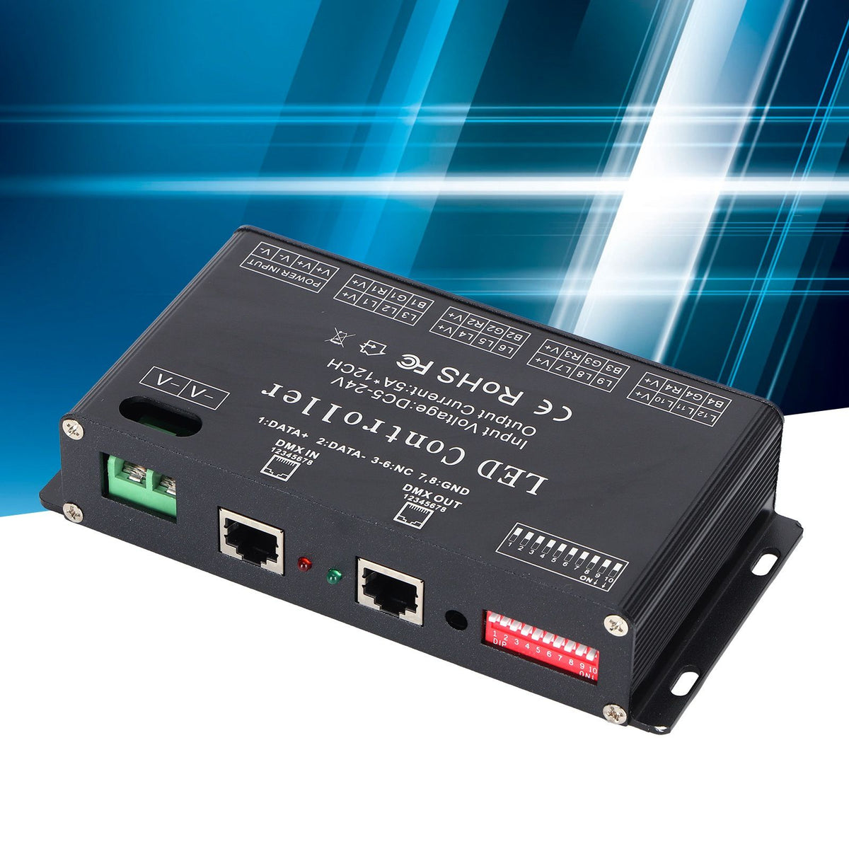 12 Channel DMX Constant Decoder RGB LED Light Strip Controller DMX512 Decoder DC5-24V