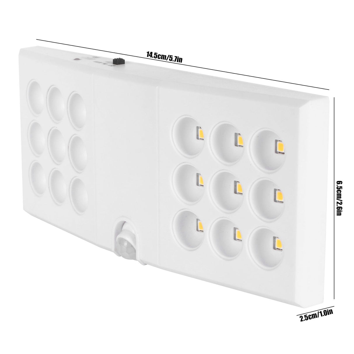 LED Motion Sensor Light USB Infrared Scanning PIR Night Lamp for Wardrobe Cabinet Warm White