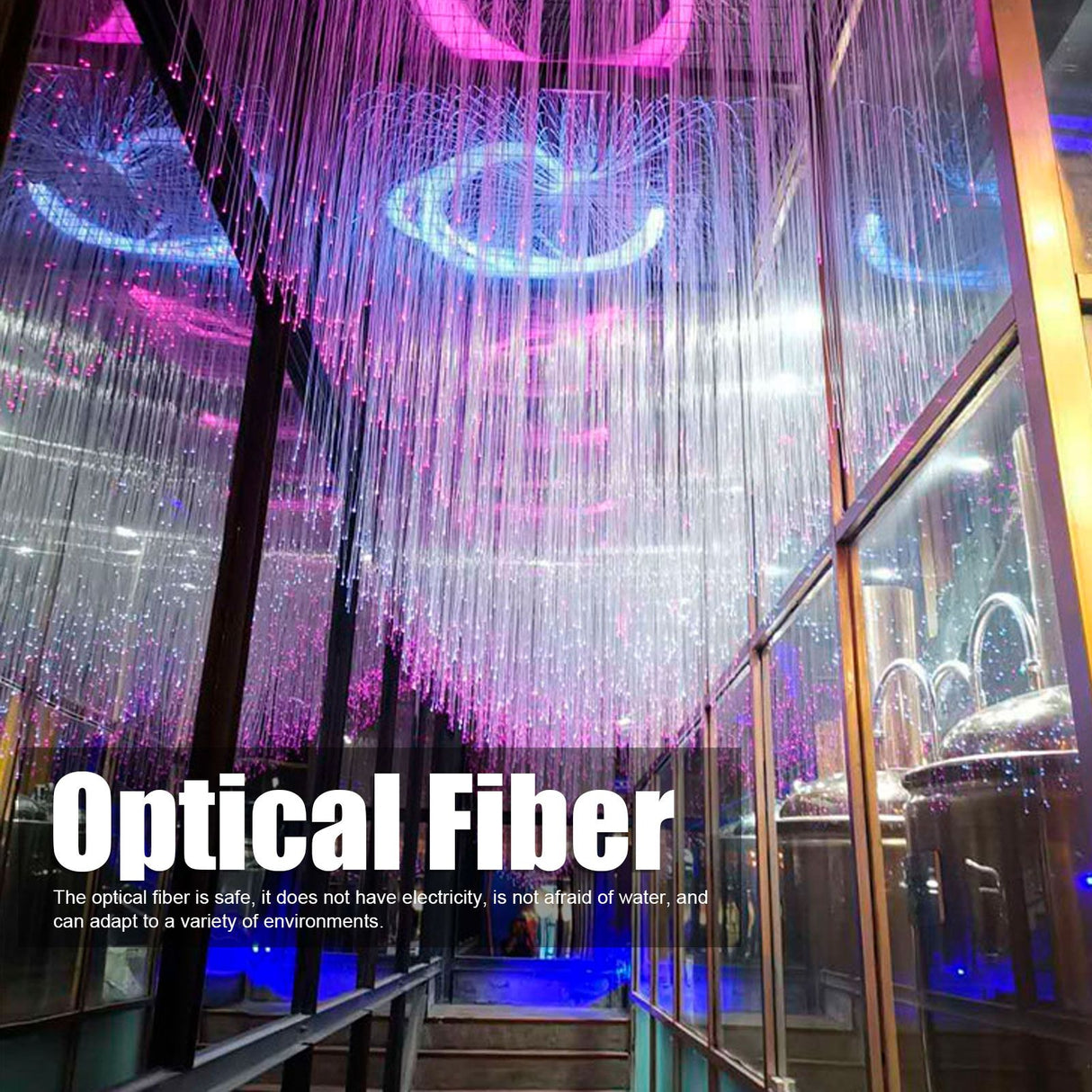2m 300PCS PMMA Plastic Optical Fiber Cable for Star Ceiling Light Fiber Optic Light Decor