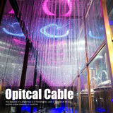 200Pcs 3 Meters Optical Fiber Cable PMMA Plastic Glowing Optical Fiber Curtain Decoration