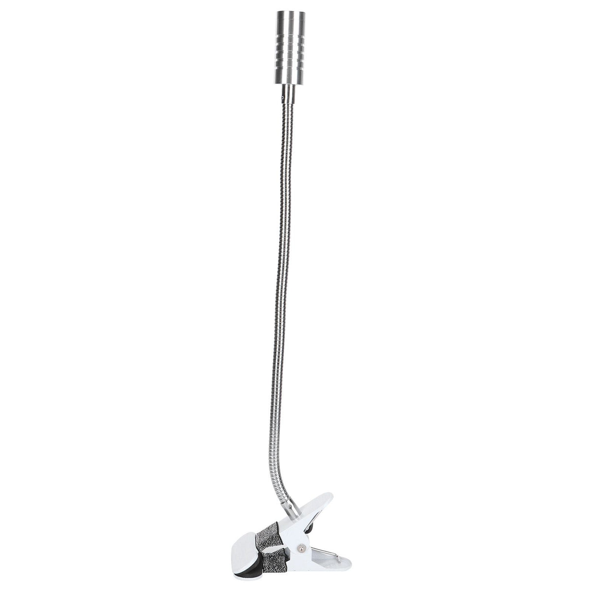 USB Powered ClipOn Desk Lamp Home LED Reading Flexible Table Lamp Silver Warm Light